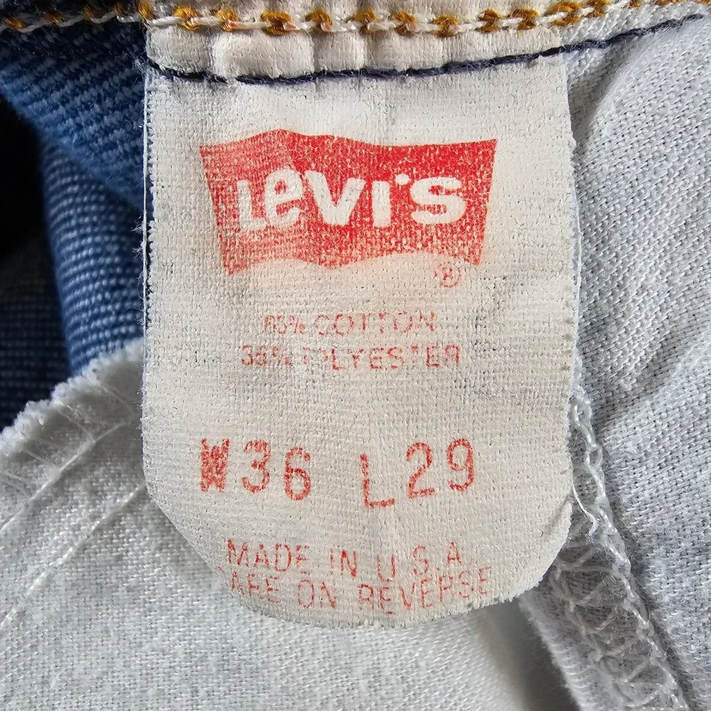 Vintage 1982 Levis 517 Orange‎ Tab Jeans 36x29 (34X26) Made in USA Bootcut